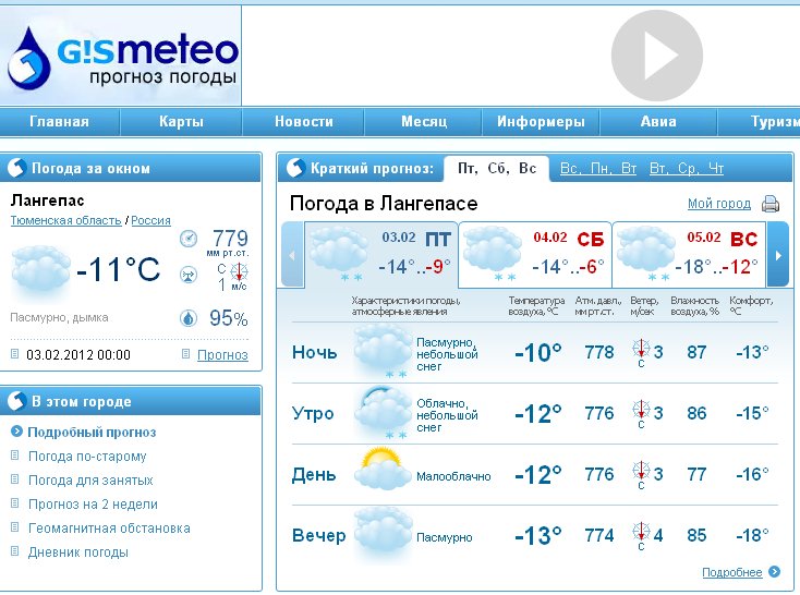 Погода в лангепасе на 10 дней